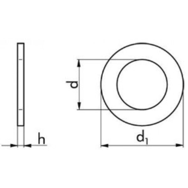 DIN 125A – saiba plata, zincata, 2, Fixkit.ro