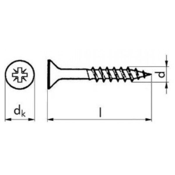 DIN 7505 – A2 – surub pentru lemn, 2, Fixkit.ro