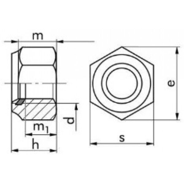 DIN 985 – 10, piulita autoblocanta, zincata, 2, Fixkit.ro