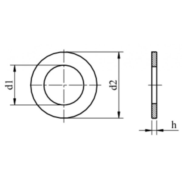 DIN 125A – Alama, saiba plata