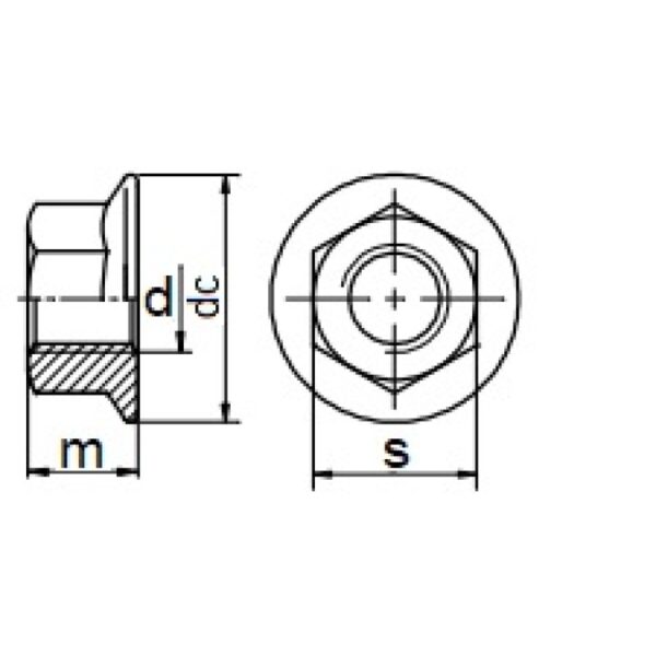 DIN 6923-A2, piulita cu flansa, 2, Fixkit.ro