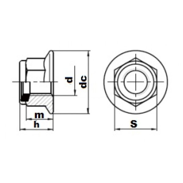 DIN 6923 – 10, piulita cu flansa, DACROMET, 2, Fixkit.ro