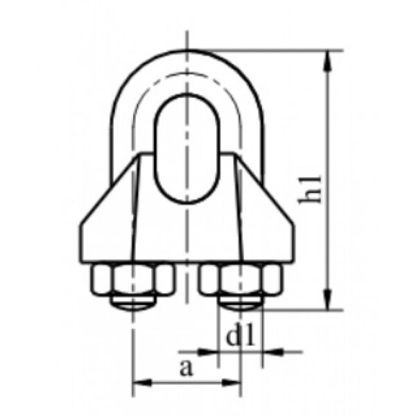 DIN 741, brida pentru cabluri, 2, Fixkit.ro