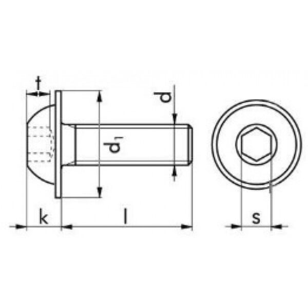 ISO 7380 – 10.9 – surub cap plat si saiba, 2, Fixkit.ro