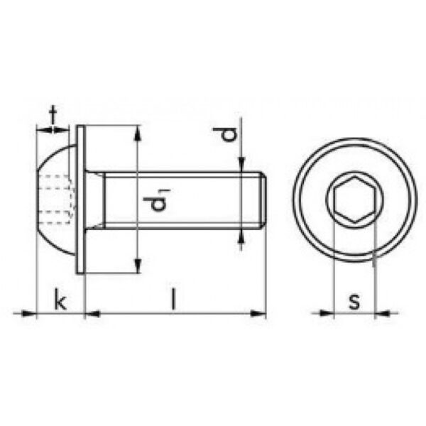 ISO 7380 – 10.9 – surub cap plat si saiba