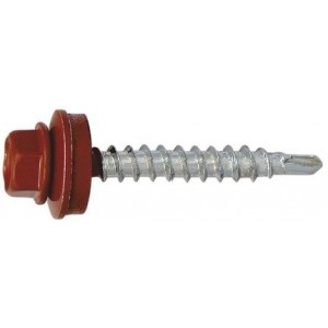 Suruburi autoforante, RAL 3011 - surub autoforant cu varf redus, rosu, Fixkit.ro