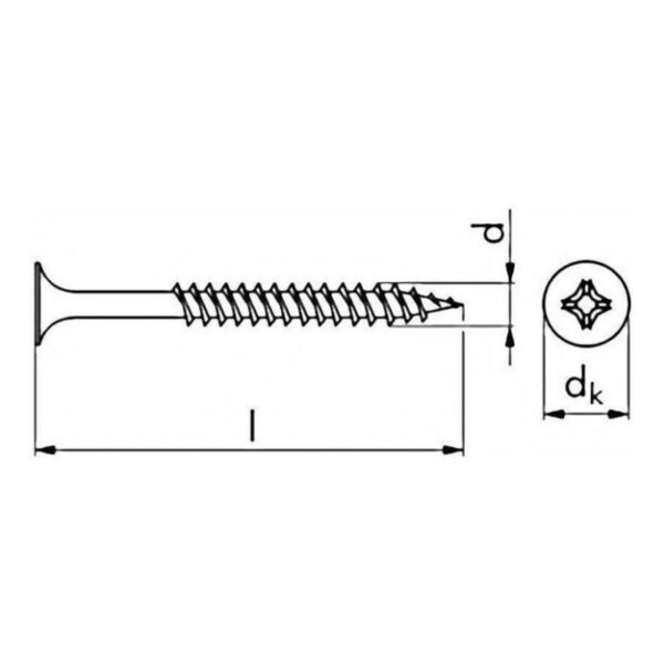 Art. 100 – surub autofiletant pt gips-carton, filet metal, fosfatat, 2, Fixkit.ro