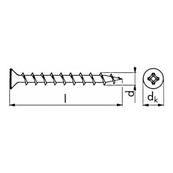 Art. 101 – surub autofiletant pentru gips-carton, filet lemn, fosfatat, 2, Fixkit.ro